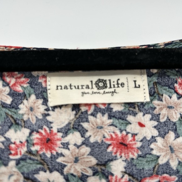 Natural Life Womens Collette Tiered Boho Maxi Dress Size L Cottagecore Prairie - Picture 6 of 12